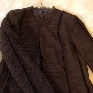 Brown ruffle jacket